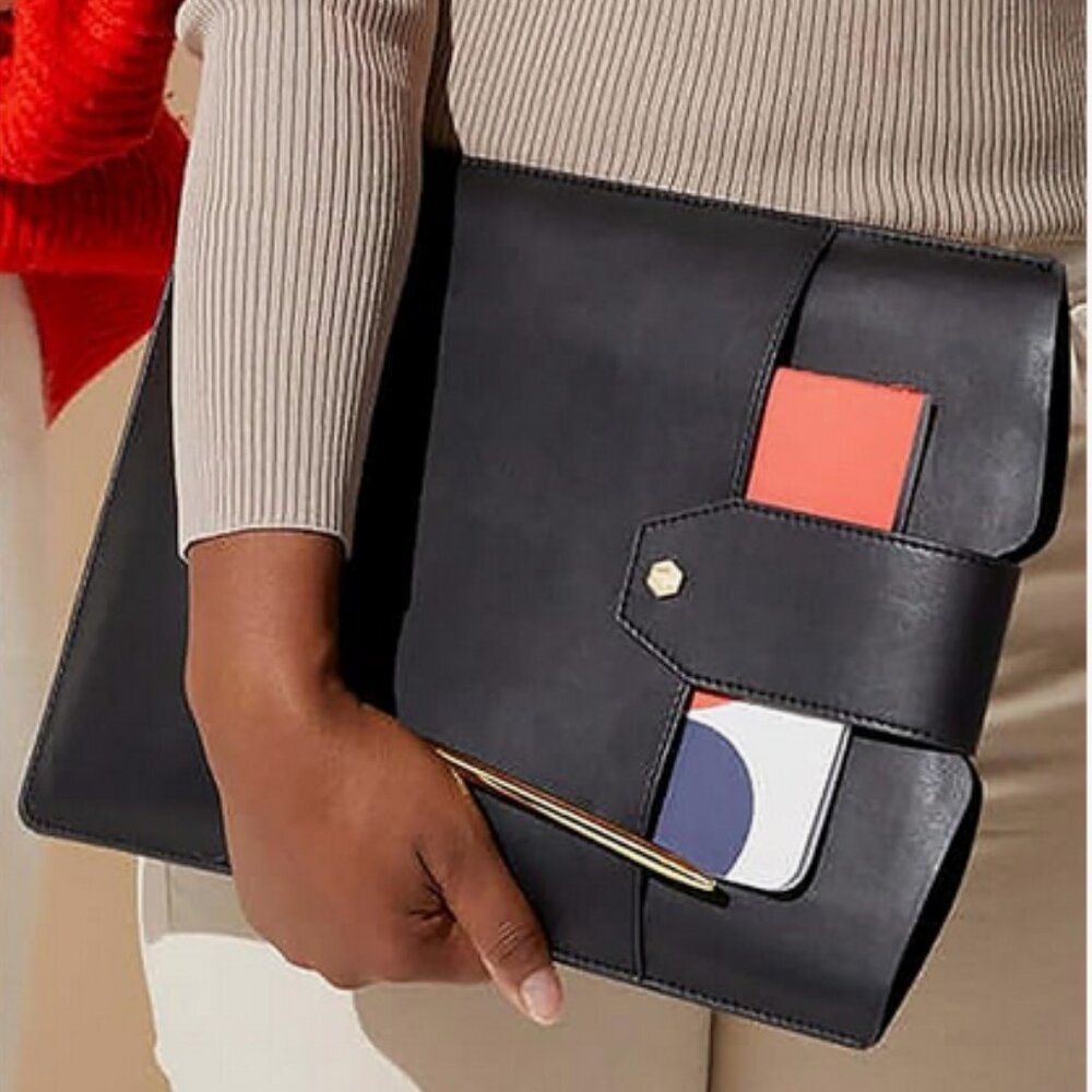 Lindsay Albanese vegan leather laptop/tablet clutch 14"